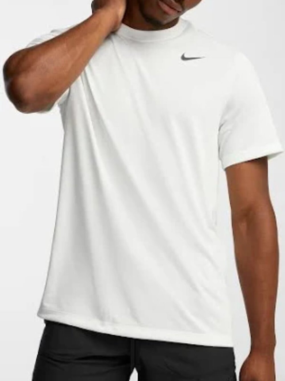 Nike The Nike Tee Men's Dri-FIT Legend Training T-Shirt White Swoosh - Size XL